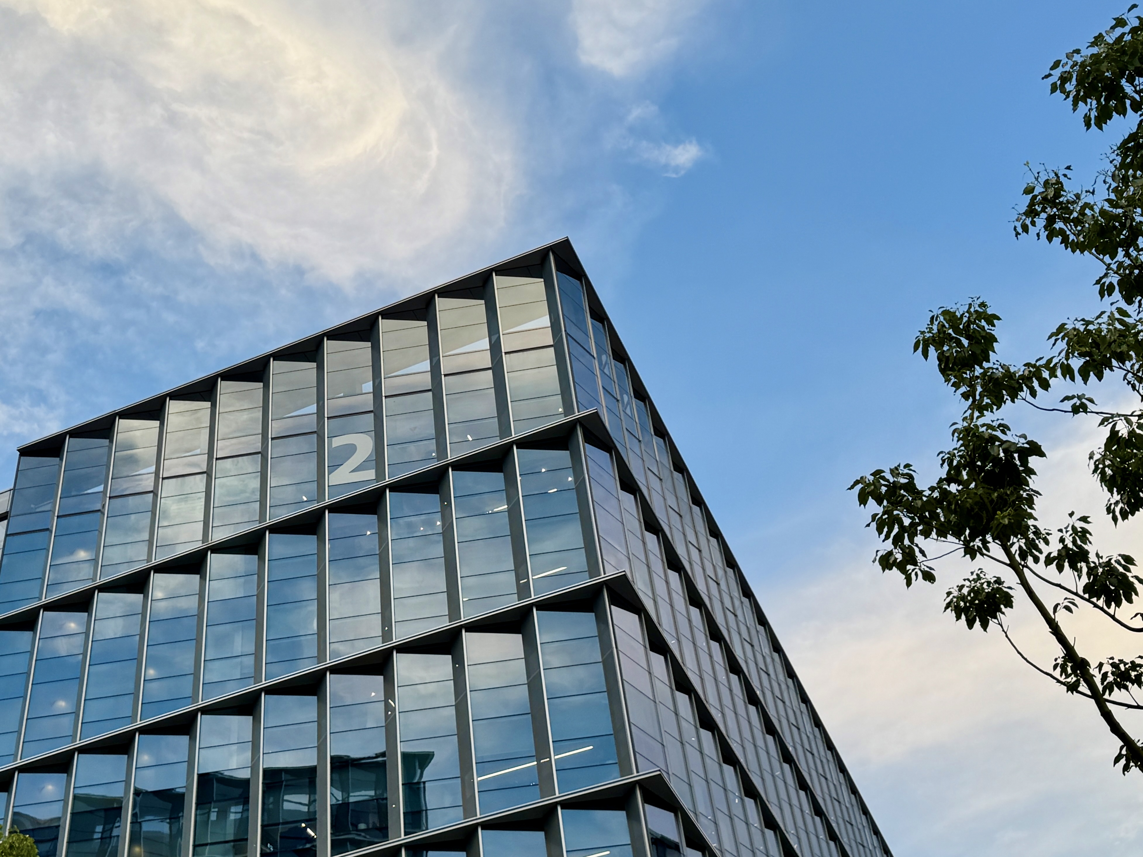 吃完晚饭在办公园区散步